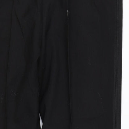 Preworn Mens Black Polyester Dress Pants Trousers Size 36 in Regular Zip