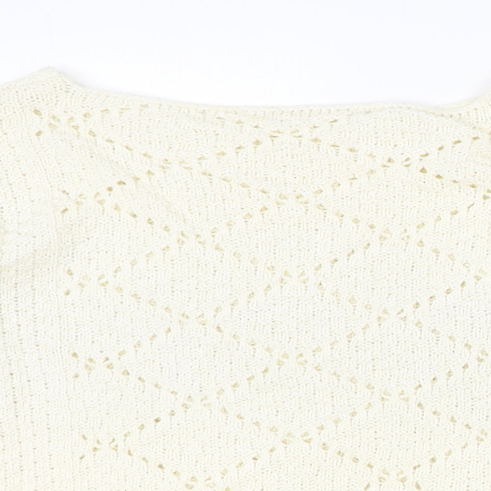 Womens UK Size 16 M&Co Ivory Pullover Jumper