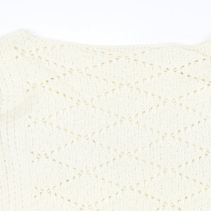 Womens UK Size 16 M&Co Ivory Pullover Jumper