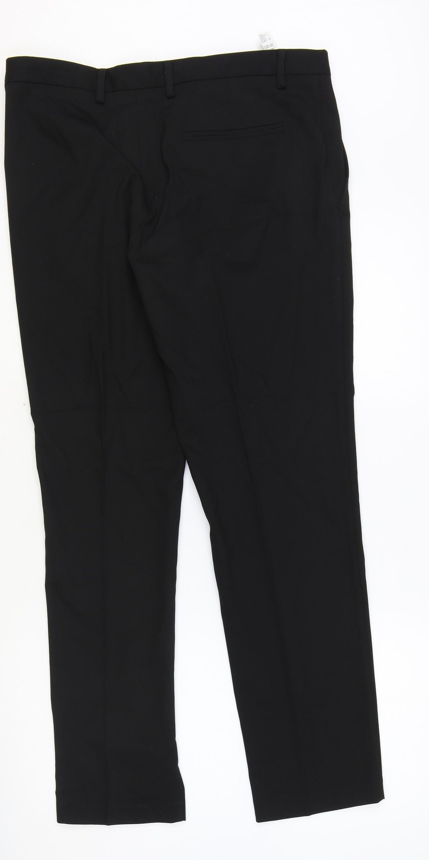 Burton Mens Black Polyester Dress Pants Trousers Size 32 in Regular Zip
