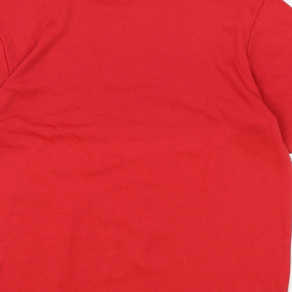 Womens UK Size M Fay Louise Red Basic T-Shirt