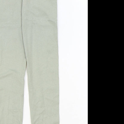 TU Girls Green Cotton Jogger Trousers Size 9 Months Regular - Leggings