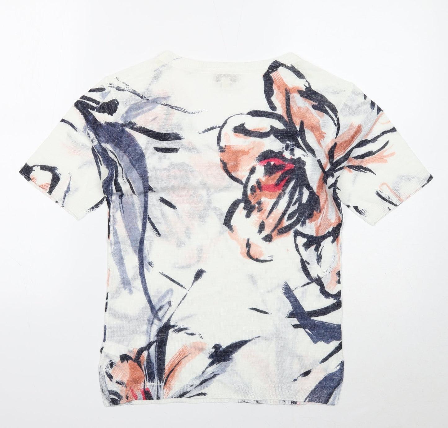 Womens UK Size S Monsoon White Basic Blouse