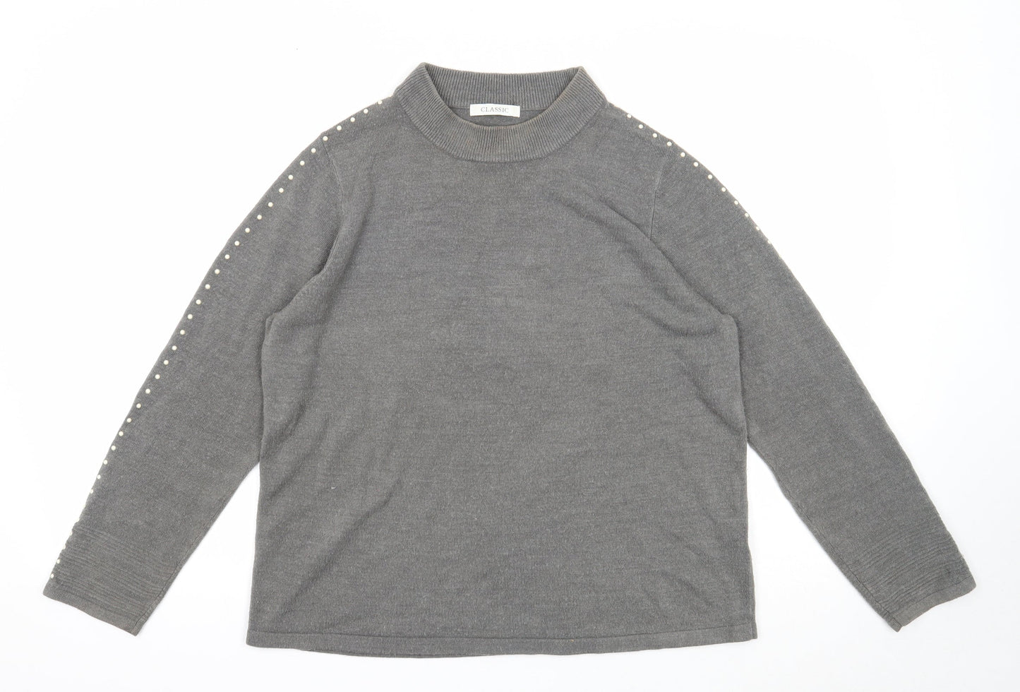 Womens UK Size 16 Marks and Spencer Grey Pullover Jumper