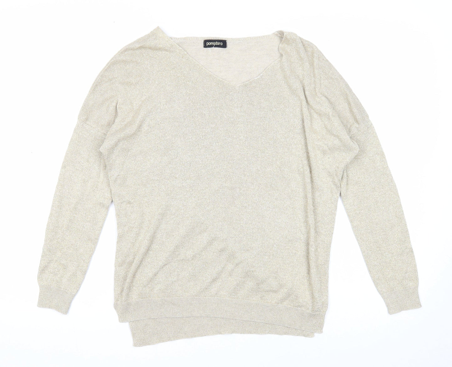 Womens UK Size 10 Pomodoro Gold Pullover Jumper