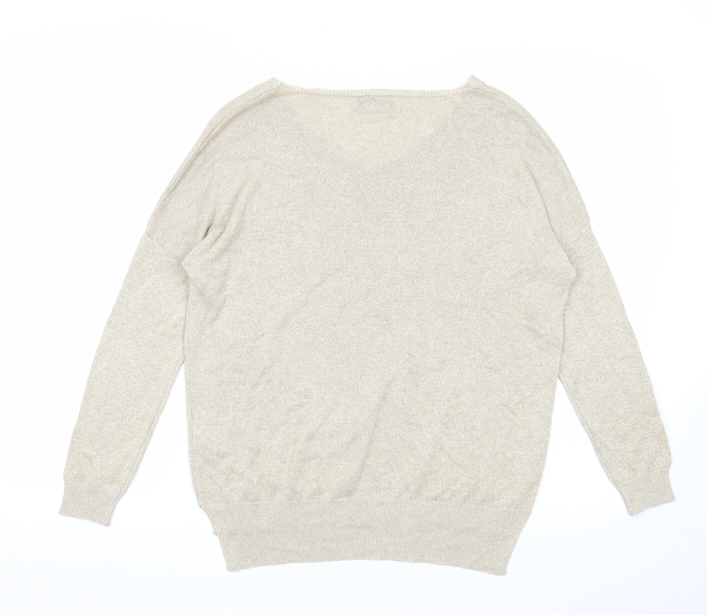 Womens UK Size 10 Pomodoro Gold Pullover Jumper