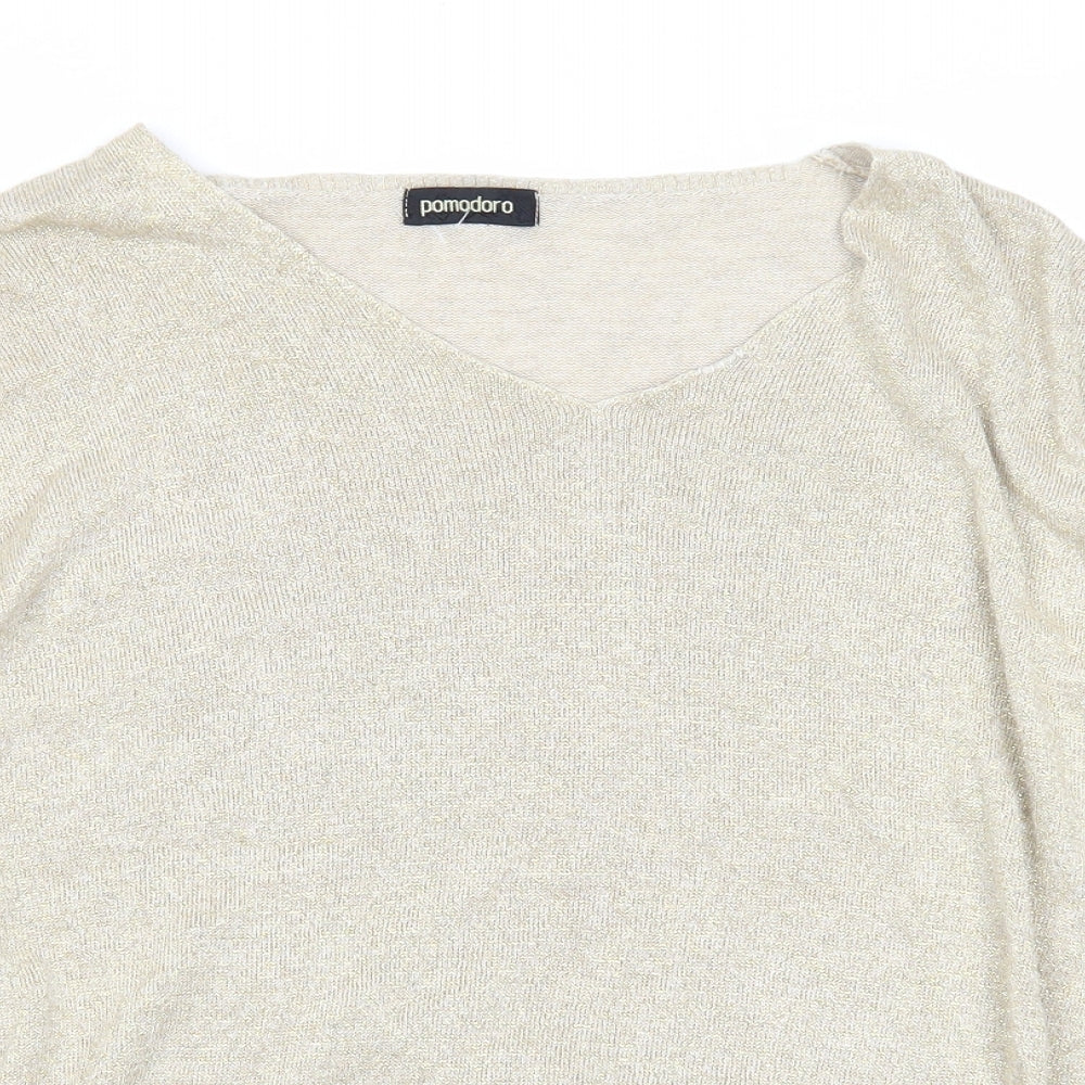 Womens UK Size 10 Pomodoro Gold Pullover Jumper