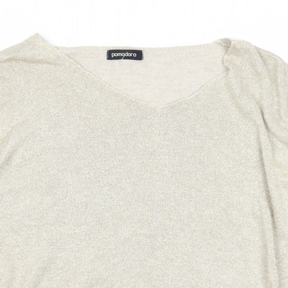 Womens UK Size 10 Pomodoro Gold Pullover Jumper