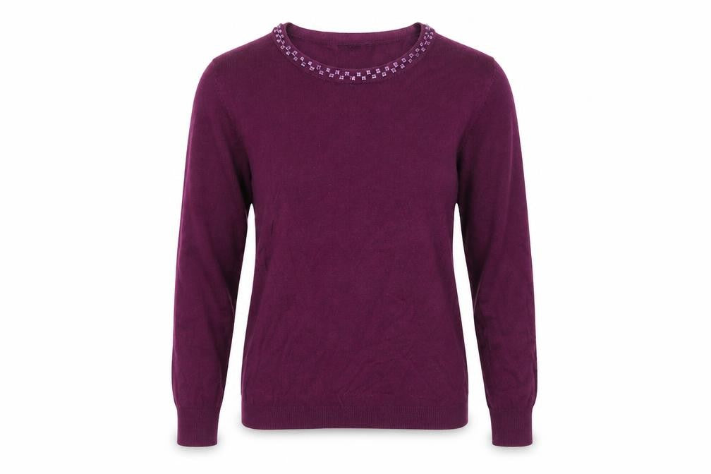 Womens UK Size S Image Purple Pullover Jumper