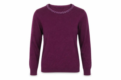 Womens UK Size S Image Purple Pullover Jumper