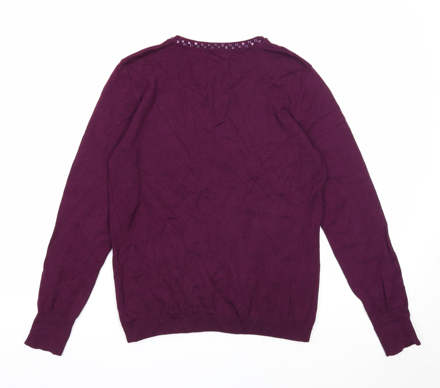 Womens UK Size S Image Purple Pullover Jumper