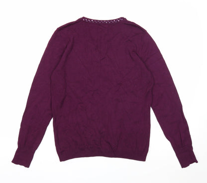 Womens UK Size S Image Purple Pullover Jumper