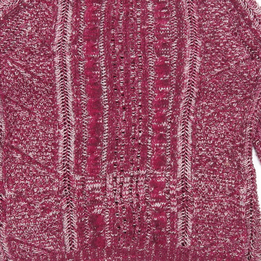 Gap Womens Purple Round Neck Nylon Pullover Jumper Size 18