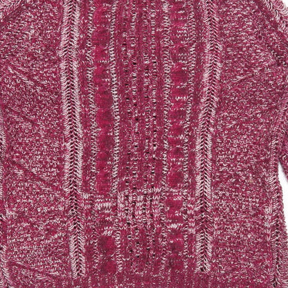 Gap Womens Purple Round Neck Nylon Pullover Jumper Size 18