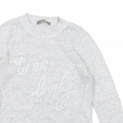Womens UK Size XS Oasis Grey Pullover Jumper