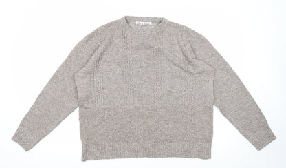 Womens UK Size XL Pure & Natural Brown Pullover Jumper
