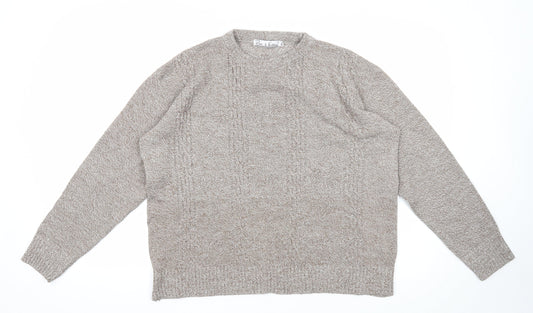 Womens UK Size XL Pure & Natural Brown Pullover Jumper