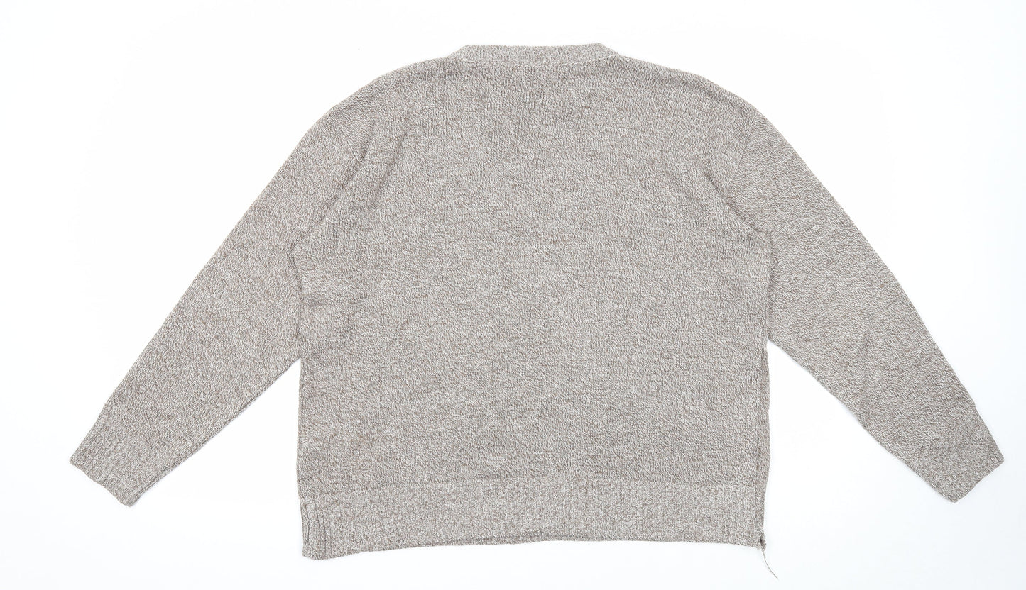 Womens UK Size XL Pure & Natural Brown Pullover Jumper