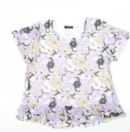 Womens UK Size XL Forever Purple Basic T-Shirt