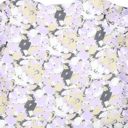Womens UK Size XL Forever Purple Basic T-Shirt