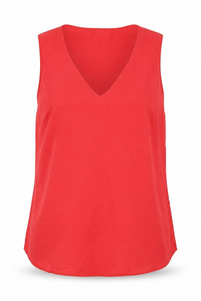 Womens UK Size 10 Oasis Red Basic Tank