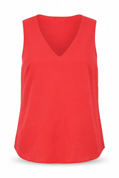 Womens UK Size 10 Oasis Red Basic Tank