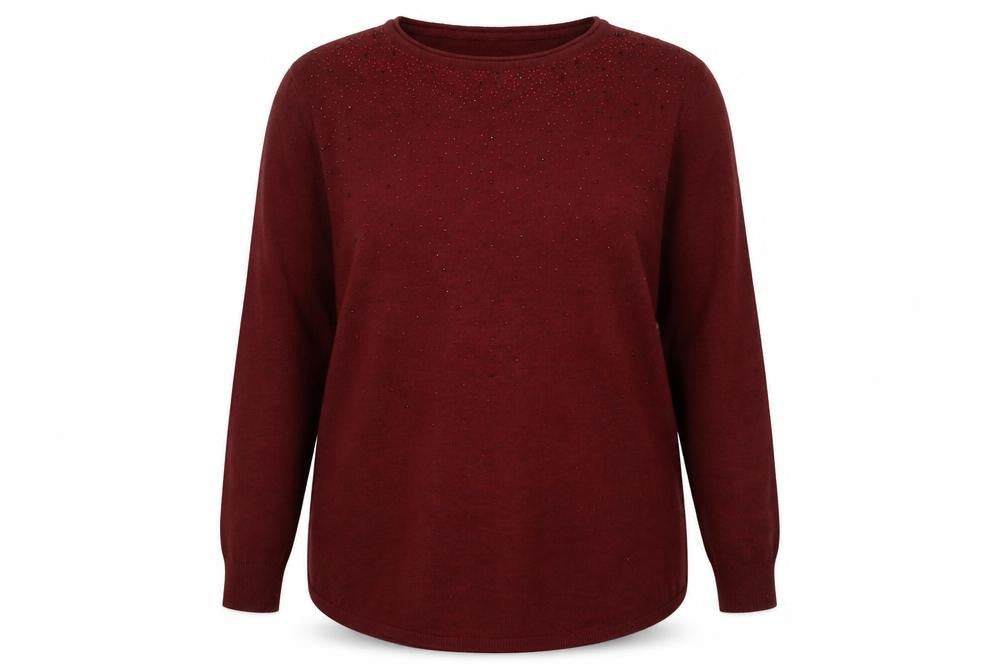 Womens UK Size L Preworn Red Pullover Jumper