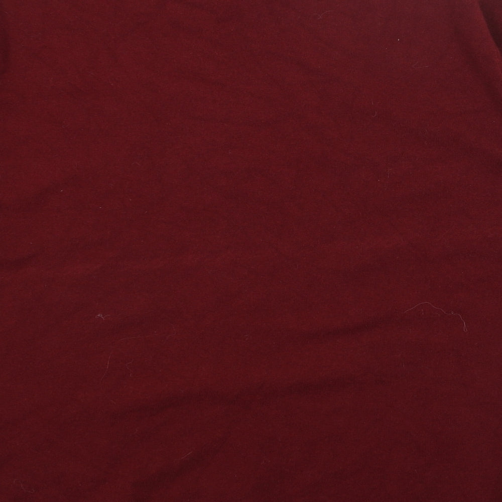 Womens UK Size L Preworn Red Pullover Jumper