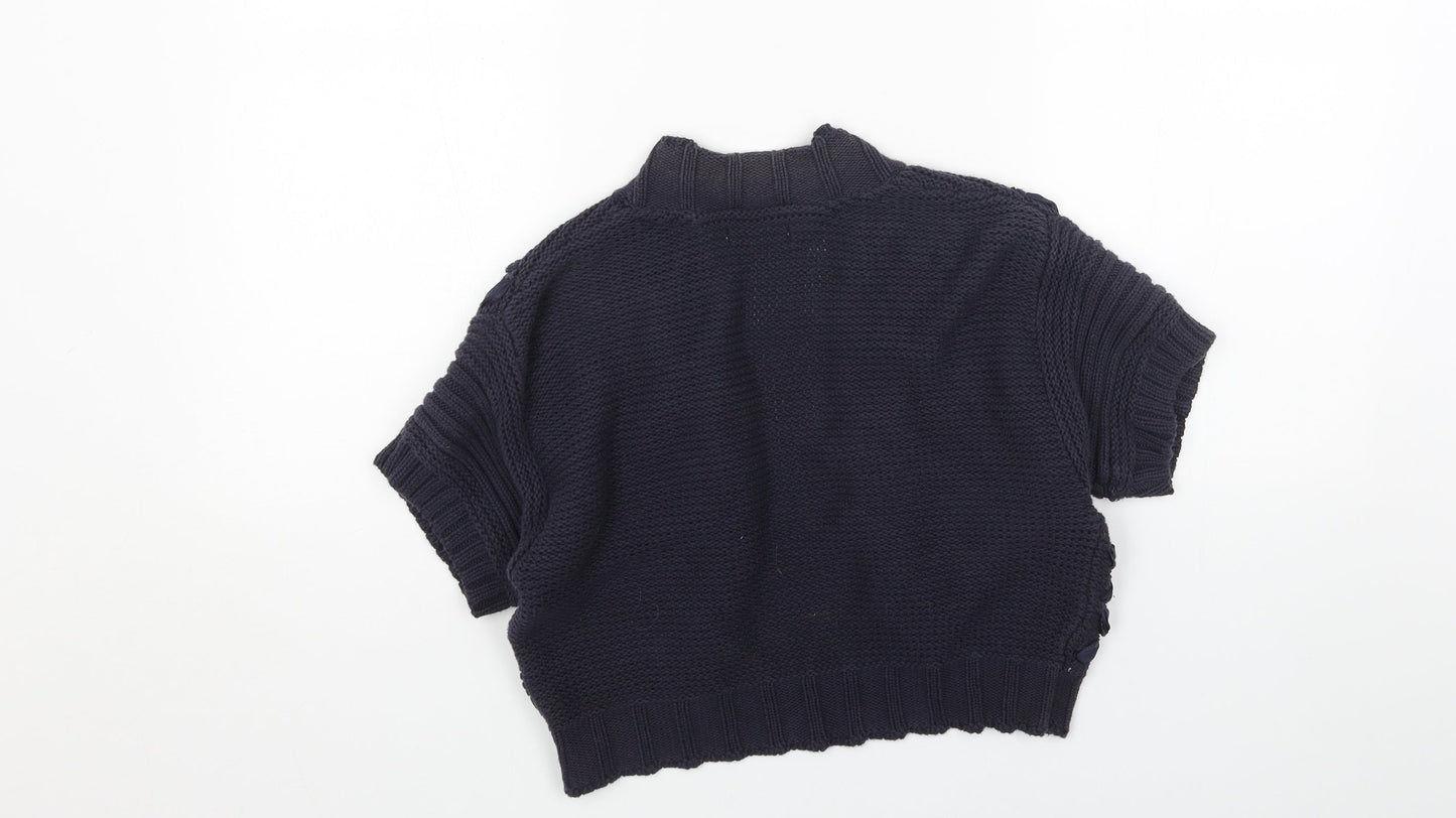Womens UK Size 14 Per Una Blue Cardigan Jumper