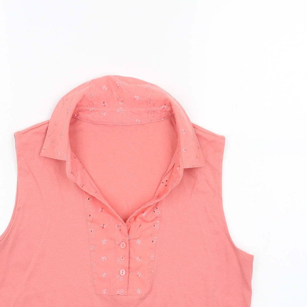 Womens UK Size M BM Pink Basic Tank