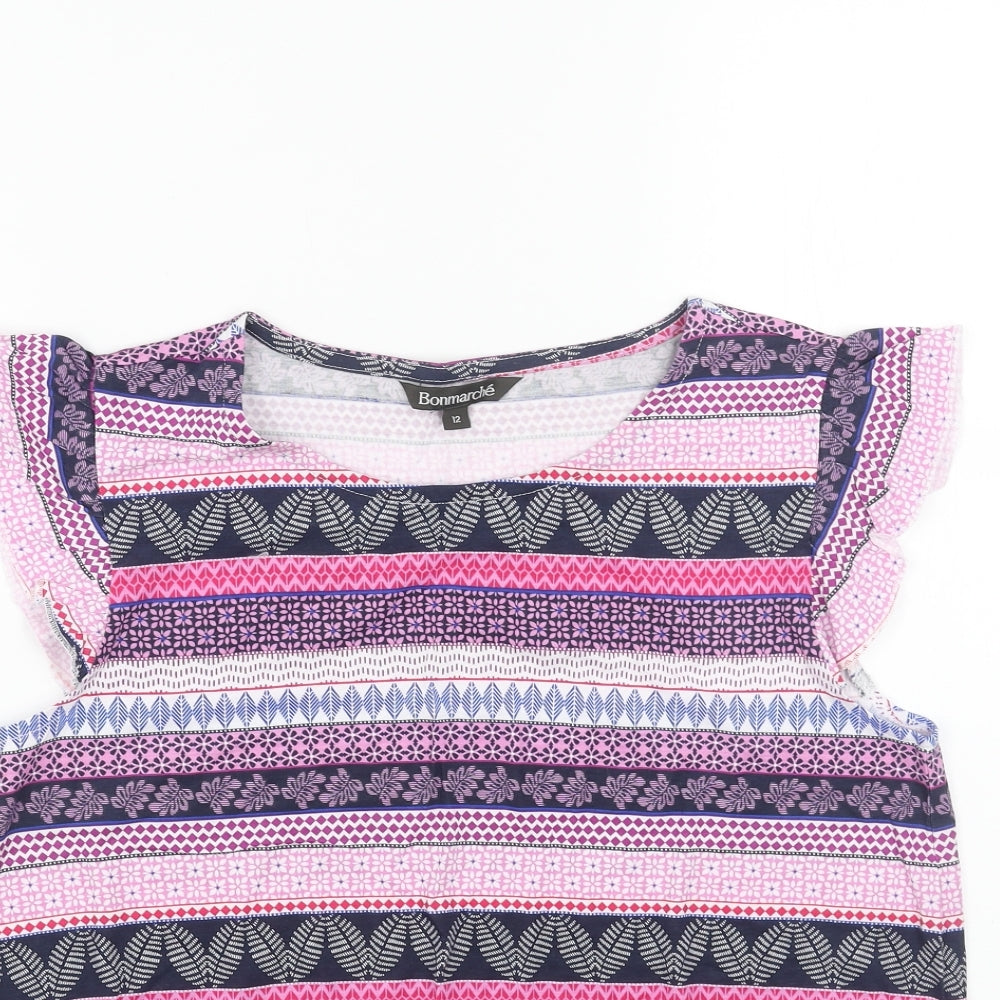 Womens UK Size 12 Bonmarché Pink Basic Tank