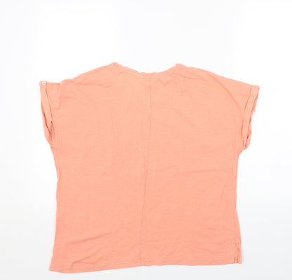 Womens UK Size 14 Principles Pink Basic T-Shirt
