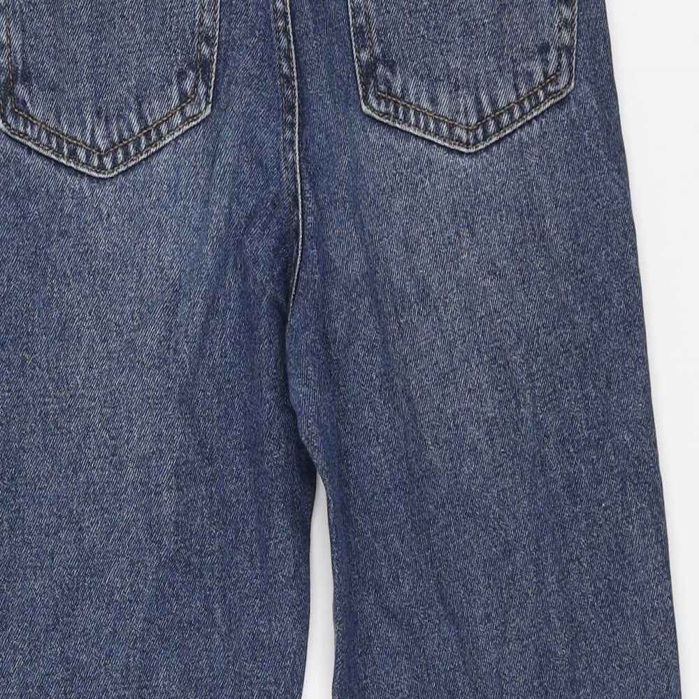 Denim & Co. Girls Blue Cotton Skinny Jeans Size 10-11 Years L24 in Regular Button