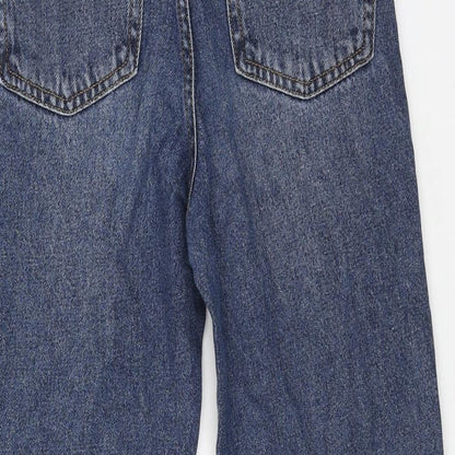 Denim & Co. Girls Blue Cotton Skinny Jeans Size 10-11 Years L24 in Regular Button
