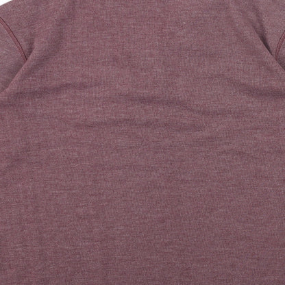 Easy Mens Red V-Neck Cotton Pullover Jumper Size M