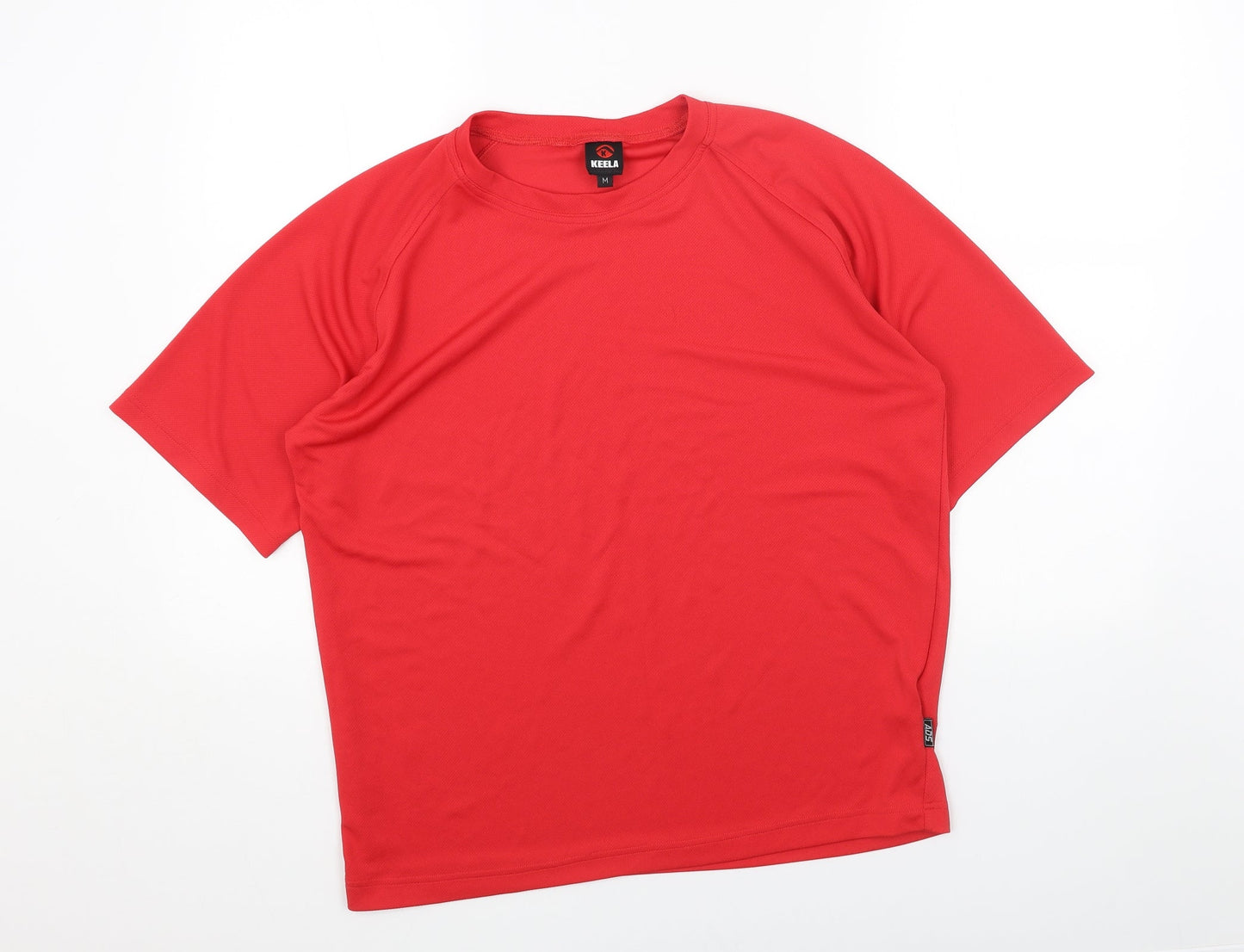 Keela Womens Red Polyester Basic T-Shirt Size M Scoop Neck