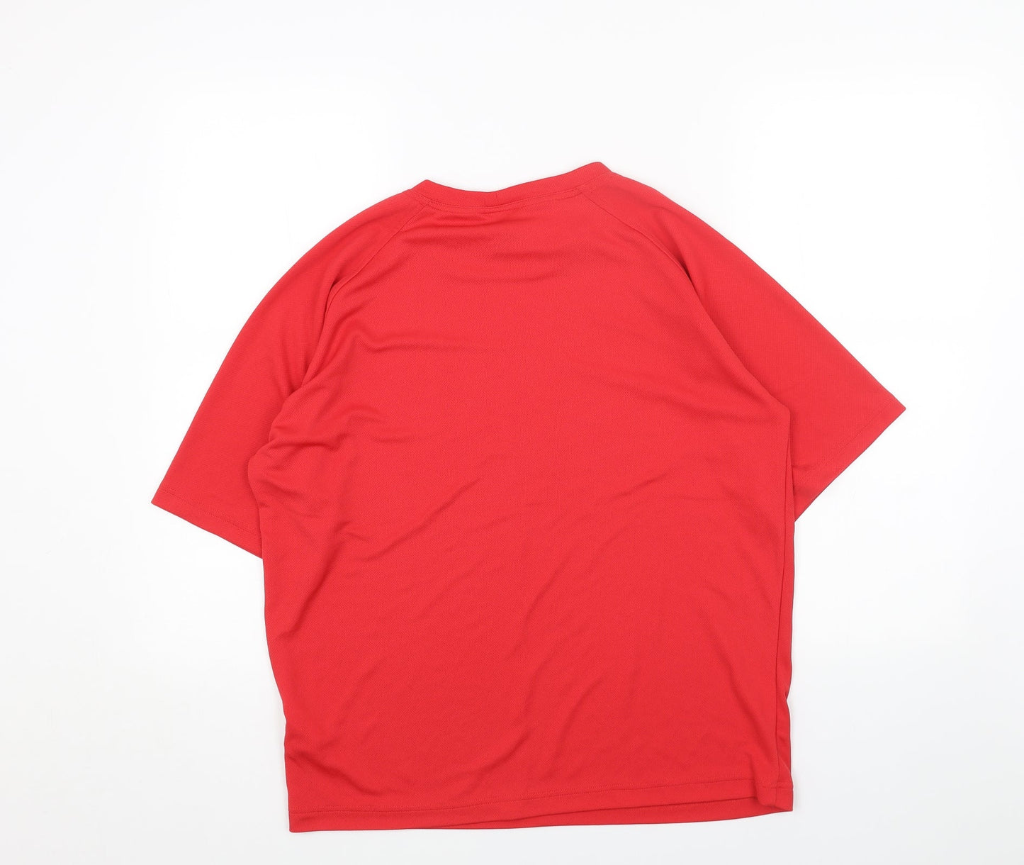 Keela Womens Red Polyester Basic T-Shirt Size M Scoop Neck