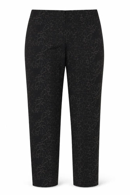 mudflowers Womens Brown Animal Print Viscose Trousers Size 14 L29 in Regular
