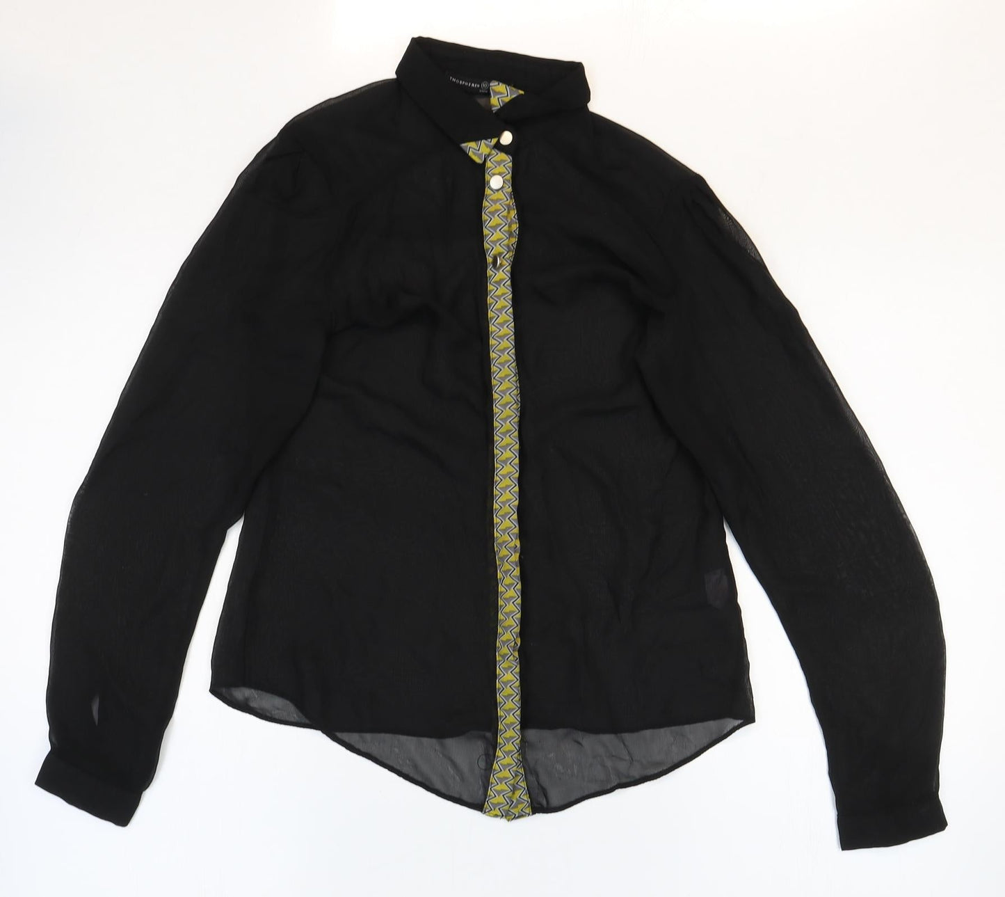 Womens UK Size 10 Atmosphere Black Basic Blouse