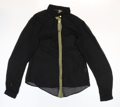 Womens UK Size 10 Atmosphere Black Basic Blouse