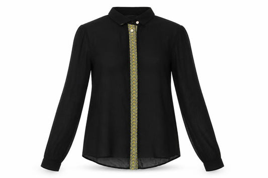 Womens UK Size 10 Atmosphere Black Basic Blouse