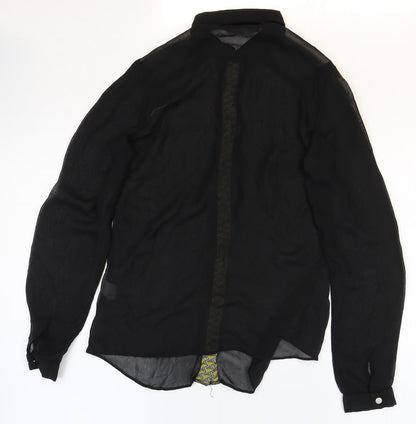 Womens UK Size 10 Atmosphere Black Basic Blouse