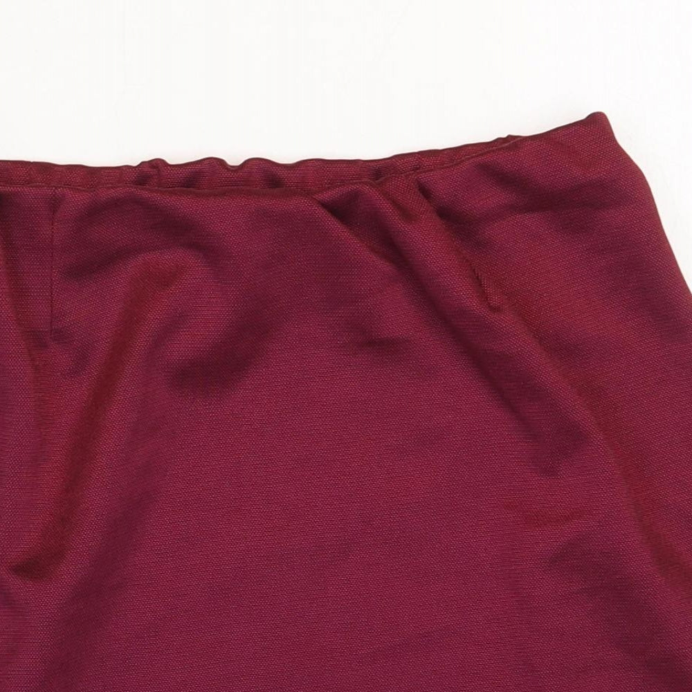 ASOS Womens Red Polyester Mini Skirt Size 10