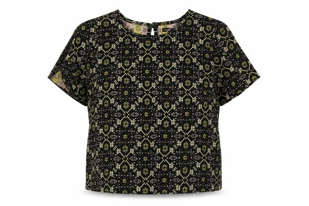 Womens UK Size 14 Atmosphere Black Basic T-Shirt