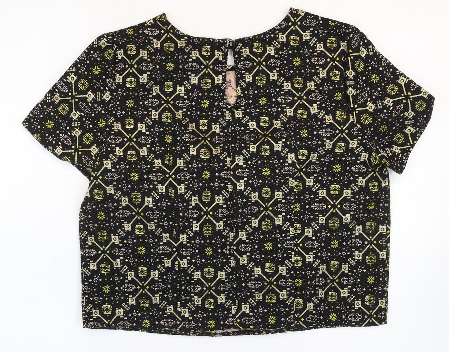 Womens UK Size 14 Atmosphere Black Basic T-Shirt