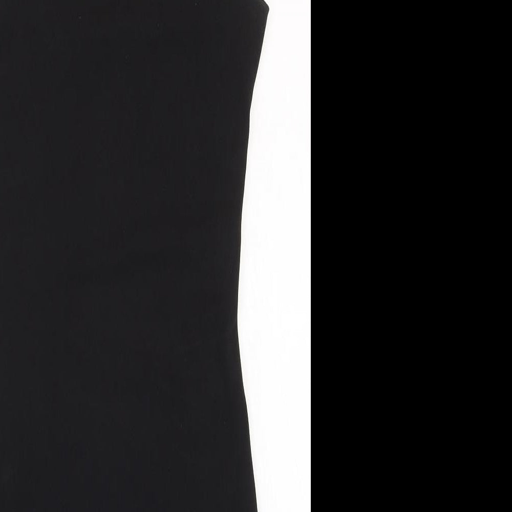 H&M Womens Black Polyester Mini Size XS Square Neck Pullover - Sparkly Straps