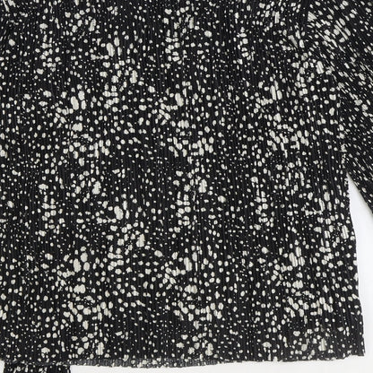 Womens UK Size S Monsoon Black Wrap Blouse