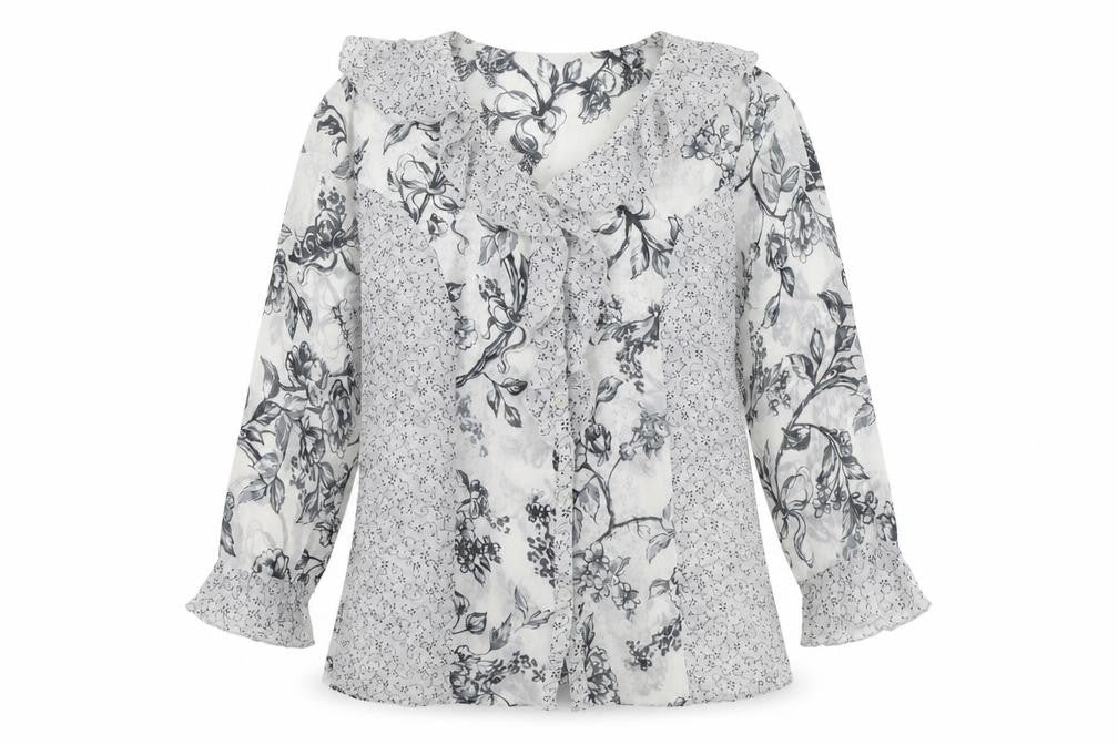 Womens UK Size 12 George Grey Basic Button-Up