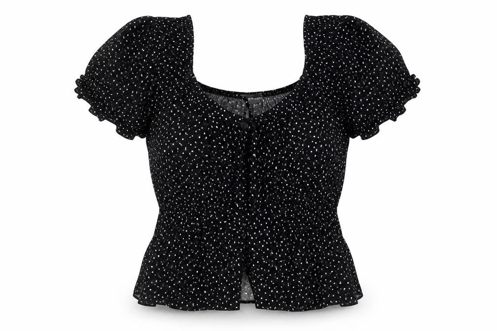 Womens UK Size 6 Primark Black Basic Blouse