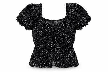 Womens UK Size 6 Primark Black Basic Blouse